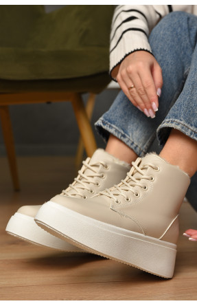 Ботинки женские зимние бежевого цвета 651-7 209426C