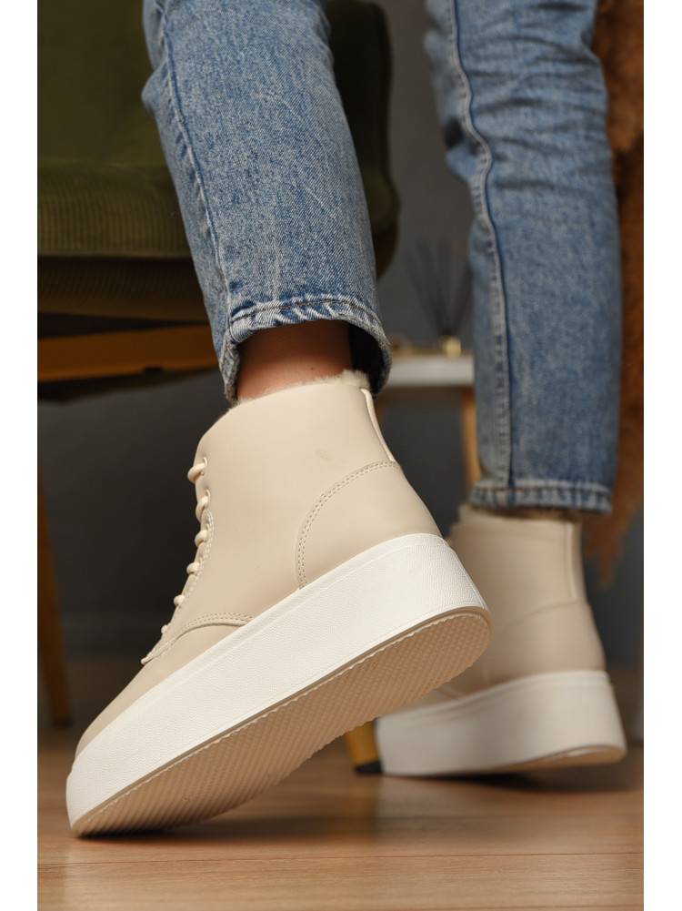 Ботинки женские зимние бежевого цвета 651-7 209426C