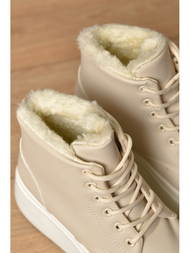 Ботинки женские зимние бежевого цвета 651-7 209426C