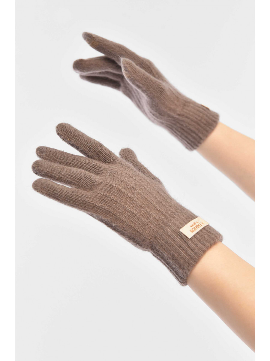 Перчатки женские сенсорные коричневого цвета 2401 209429C