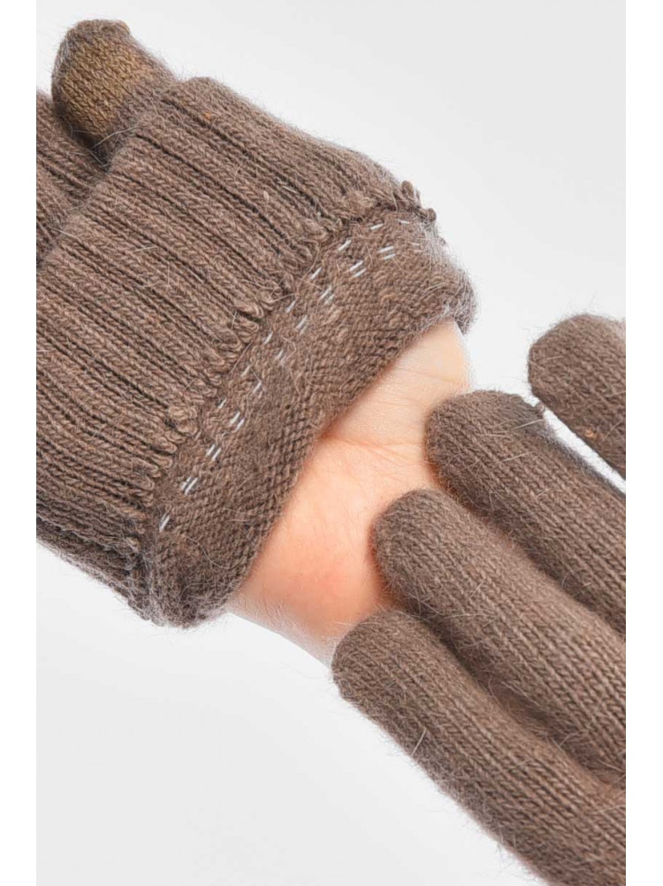 Перчатки женские сенсорные коричневого цвета 2401 209429C