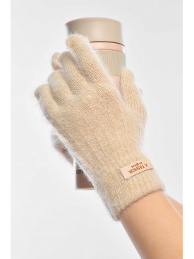 Перчатки женские сенсорные светло-бежевого цвета 2401 209439C