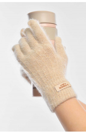 Перчатки женские сенсорные светло-бежевого цвета 2401 209439C