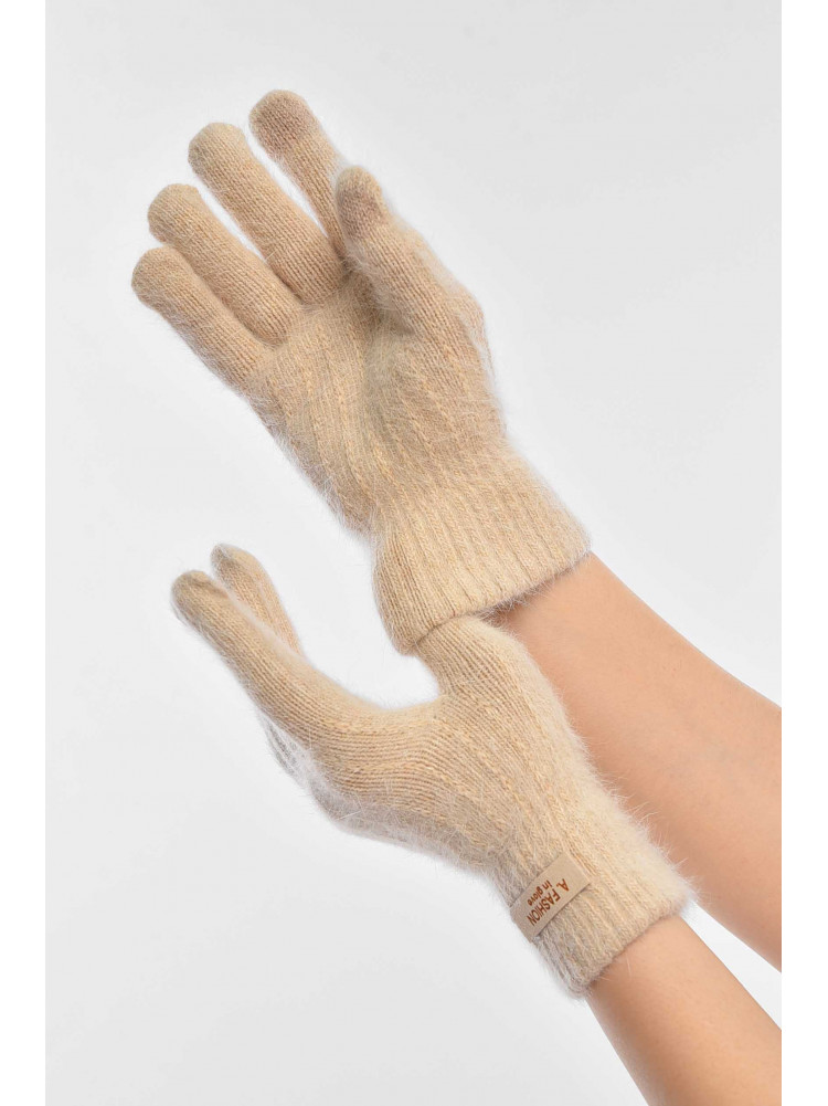 Перчатки женские сенсорные светло-бежевого цвета 2401 209439C