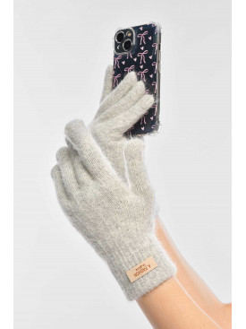 Перчатки женские сенсорные светло-серого цвета 2401 209441C