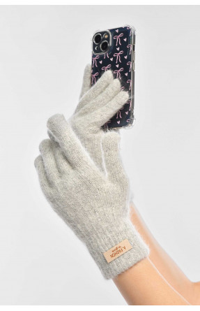 Перчатки женские сенсорные светло-серого цвета 2401 209441C