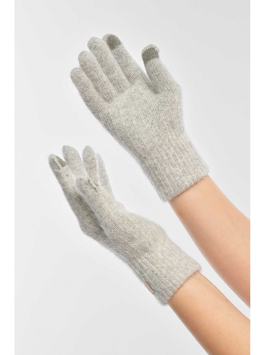 Перчатки женские сенсорные светло-серого цвета 2401 209441C