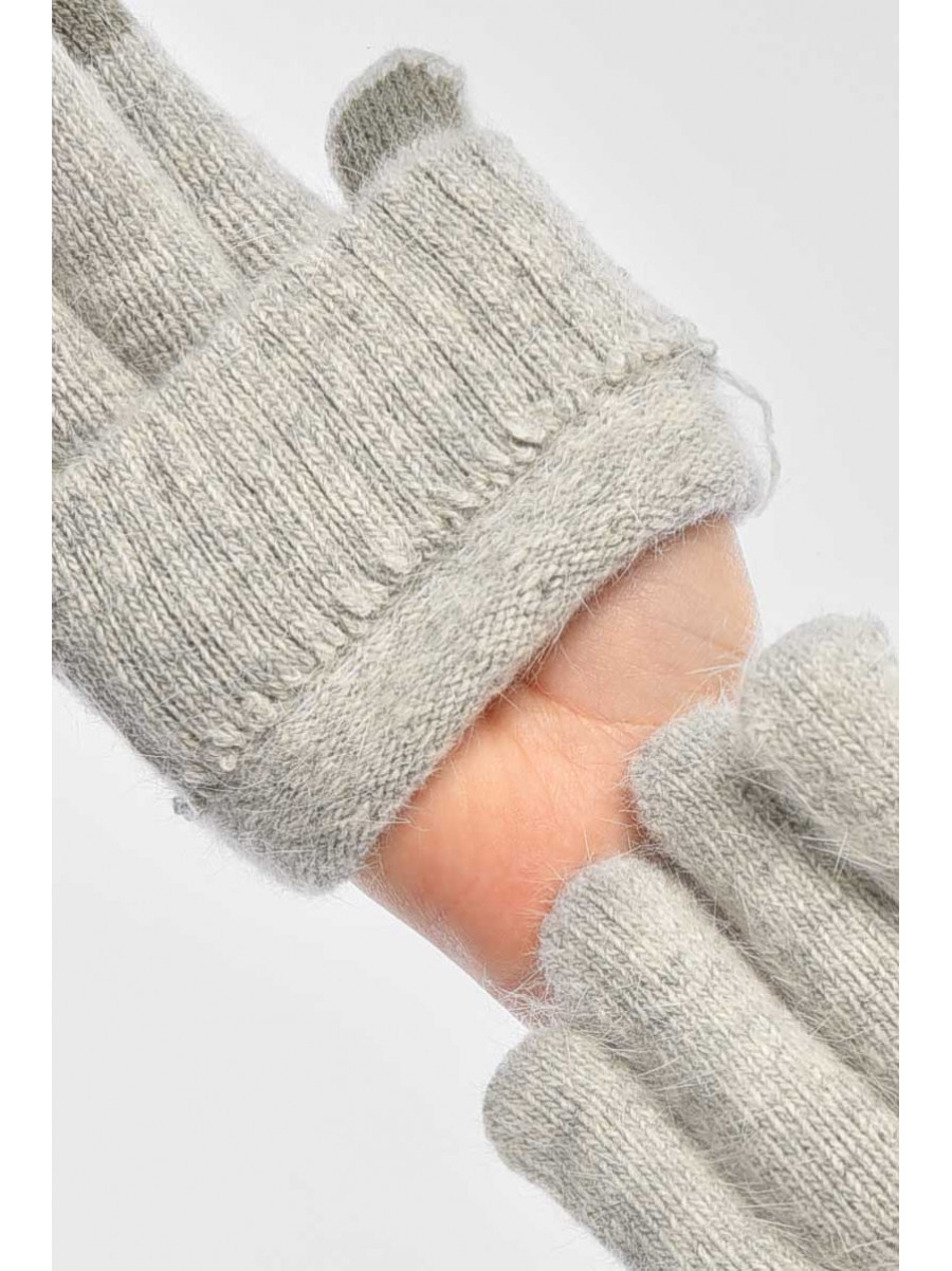 Перчатки женские сенсорные светло-серого цвета 2401 209441C