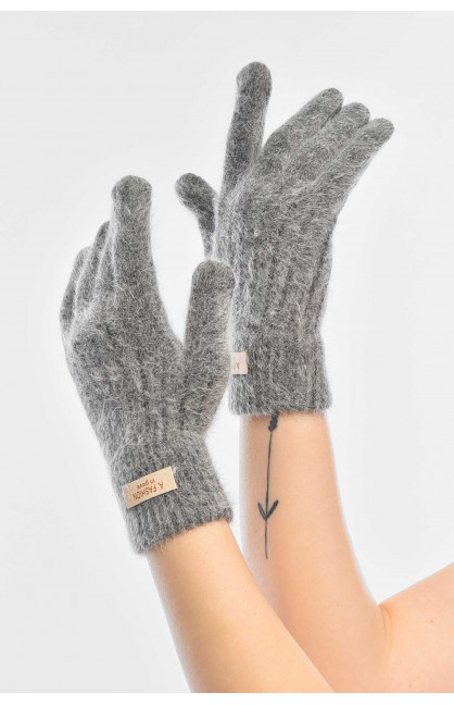 Перчатки женские сенсорные серого цвета 2401 209442C Перчатки женские сенсорные серого цвета 2401 209442C