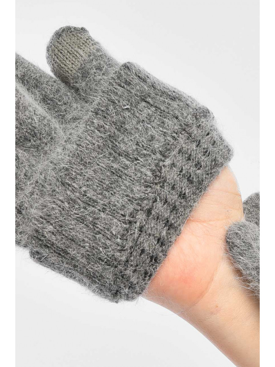Перчатки женские сенсорные серого цвета 2401 209442C