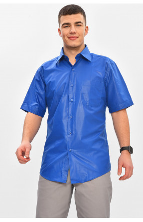 Рубашка мужская однотонная синего цвета M1083-S 209444C