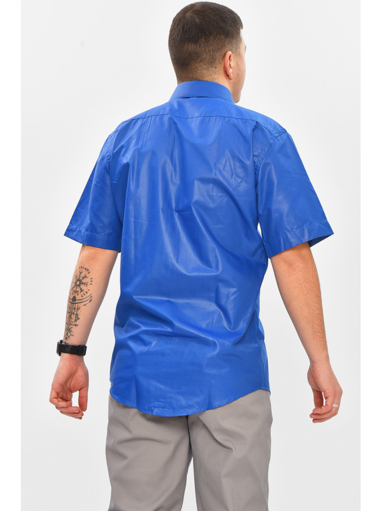 Рубашка мужская однотонная синего цвета M1083-S 209444C