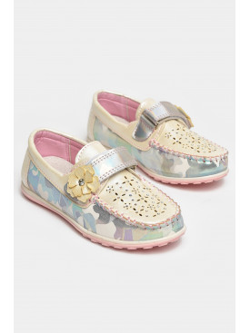 Мокасини дитячі для дівчинки білого кольору 18305-1 209445C