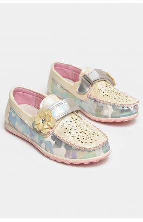 Мокасини дитячі для дівчинки білого кольору 18305-1 209445C