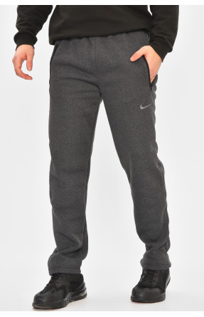 Спортивные штаны мужские на флисе темно-серого цвета 0411 209446C