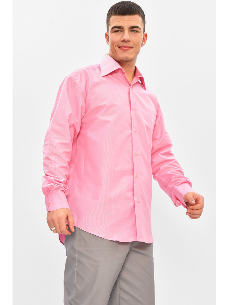 Рубашка мужская полубатальная розового цвета с принтом L1036 209448C