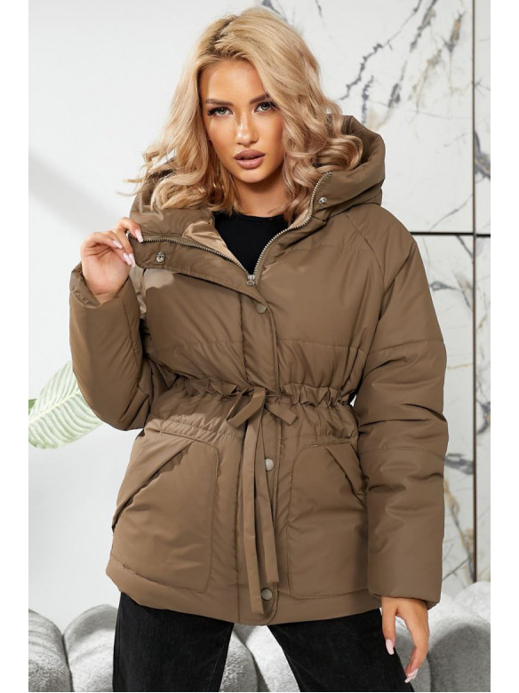 Куртка женская демисезонная коричнивого  цвета 292 209449C