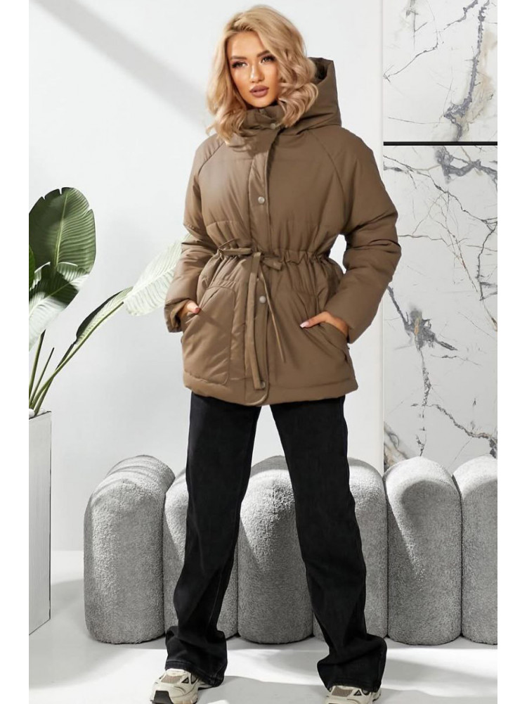 Куртка женская демисезонная коричнивого  цвета 292 209449C