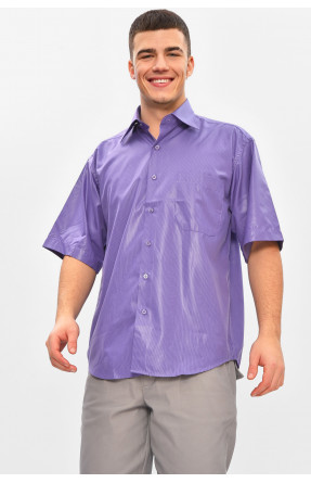 Сорочка чоловіча напівбатальна фіолетового кольору з принтом M1041-S 209451C