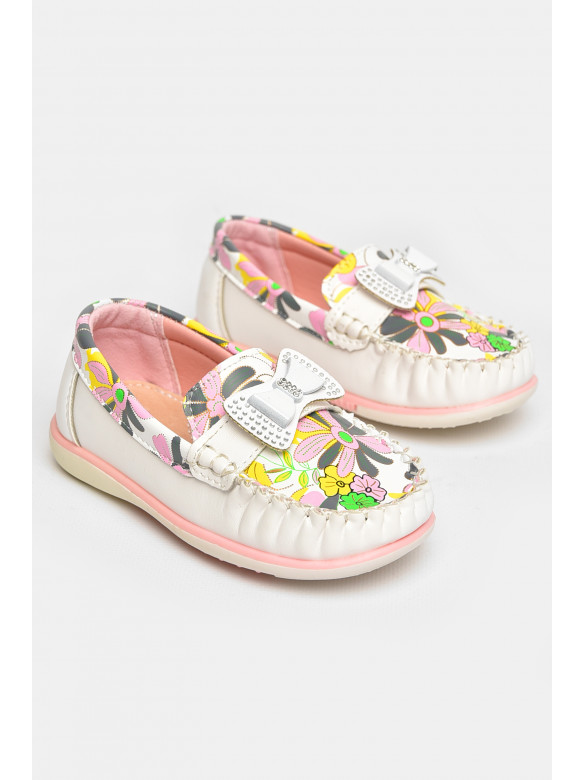Мокасини дитячі для дівчинки білого кольору 115-1 209453C