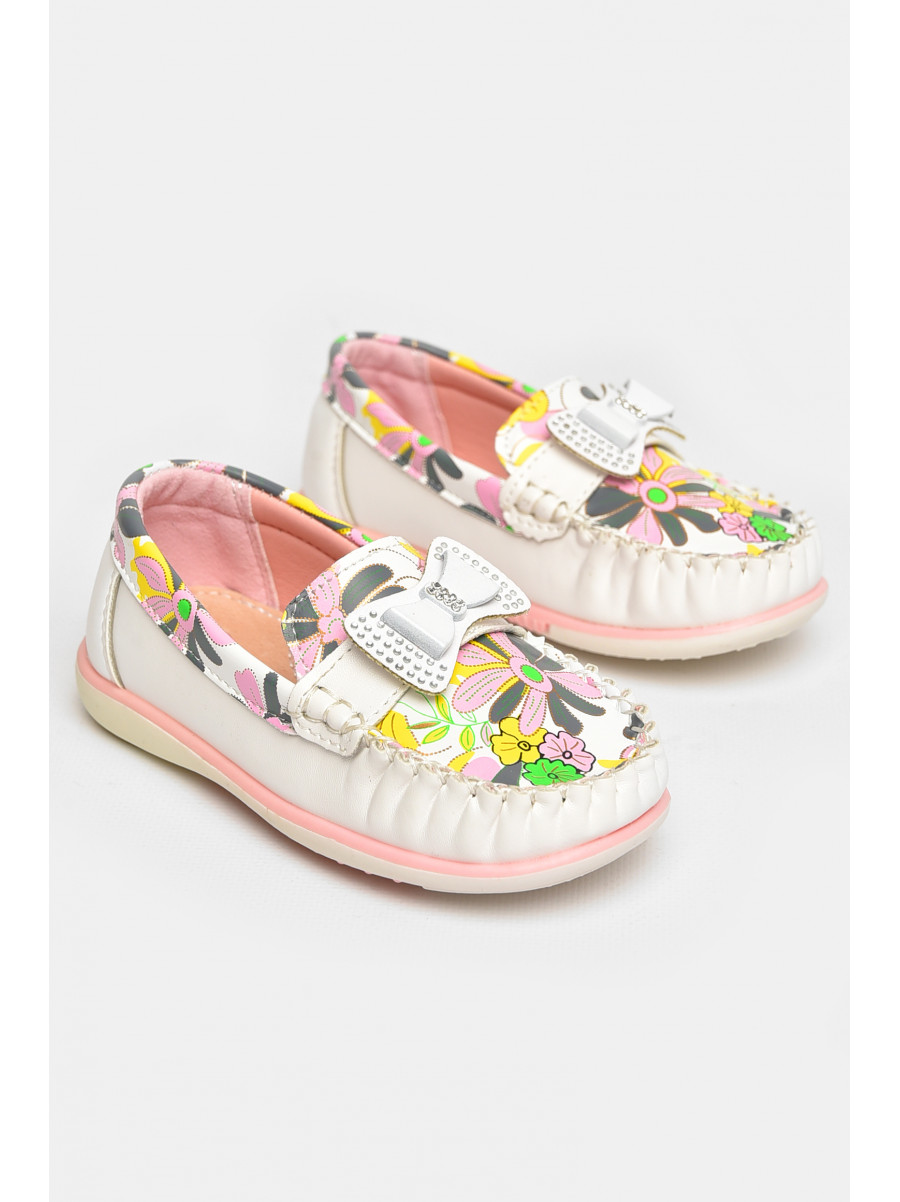 Мокасини дитячі для дівчинки білого кольору 115-1 209453C