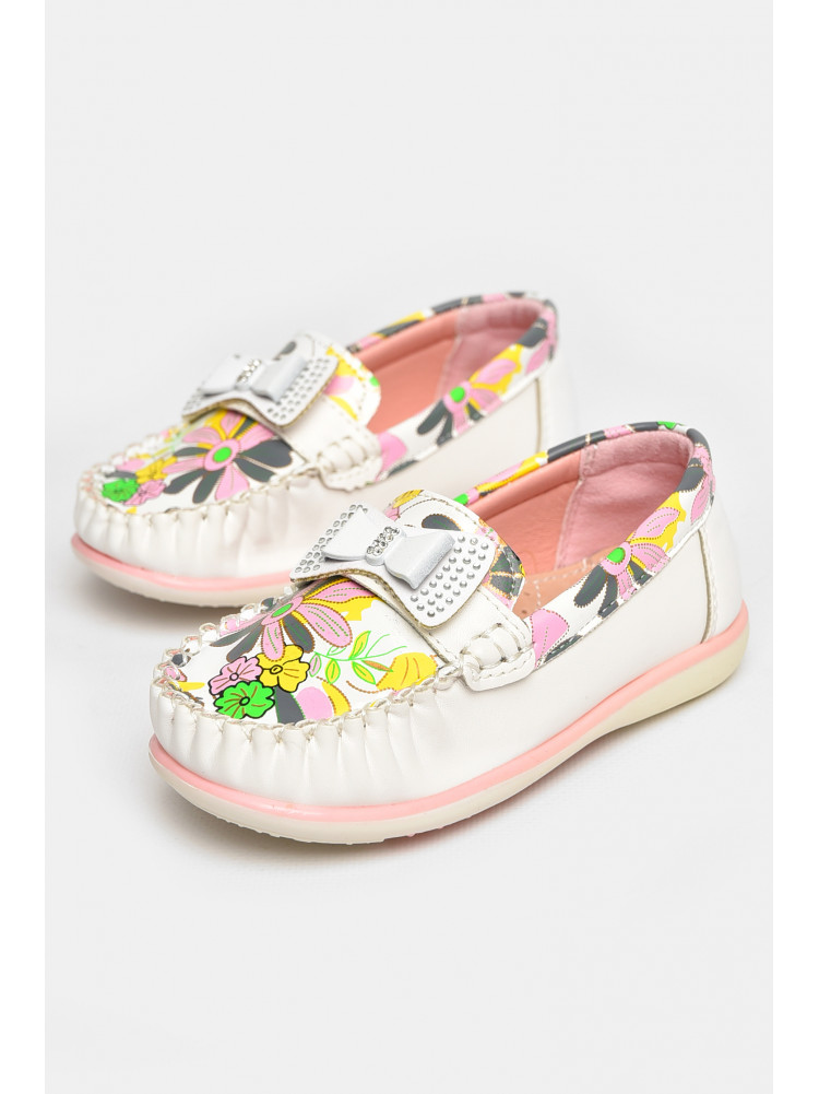 Мокасини дитячі для дівчинки білого кольору 115-1 209453C
