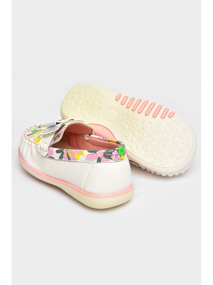 Мокасини дитячі для дівчинки білого кольору 115-1 209453C