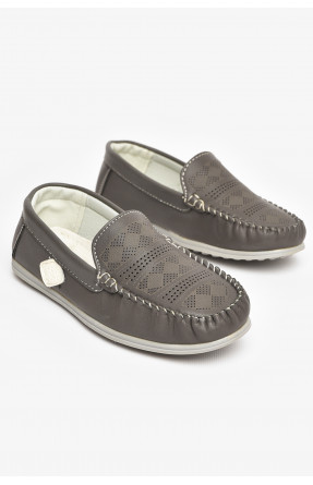 Мокасини дитячі для хлопчика темно-сірого кольору 9001-9 209455C