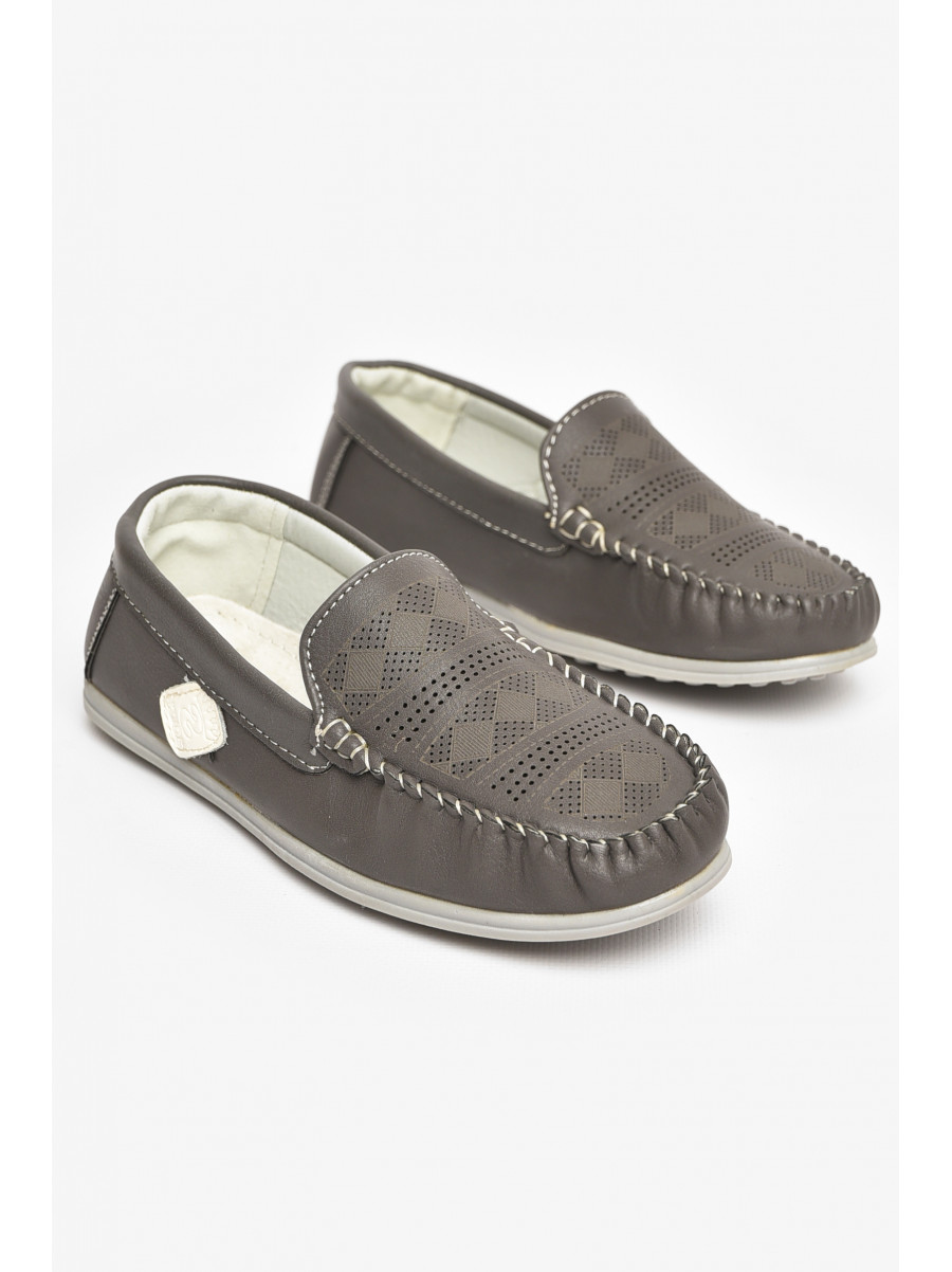 Мокасини дитячі для хлопчика темно-сірого кольору 9001-9 209455C