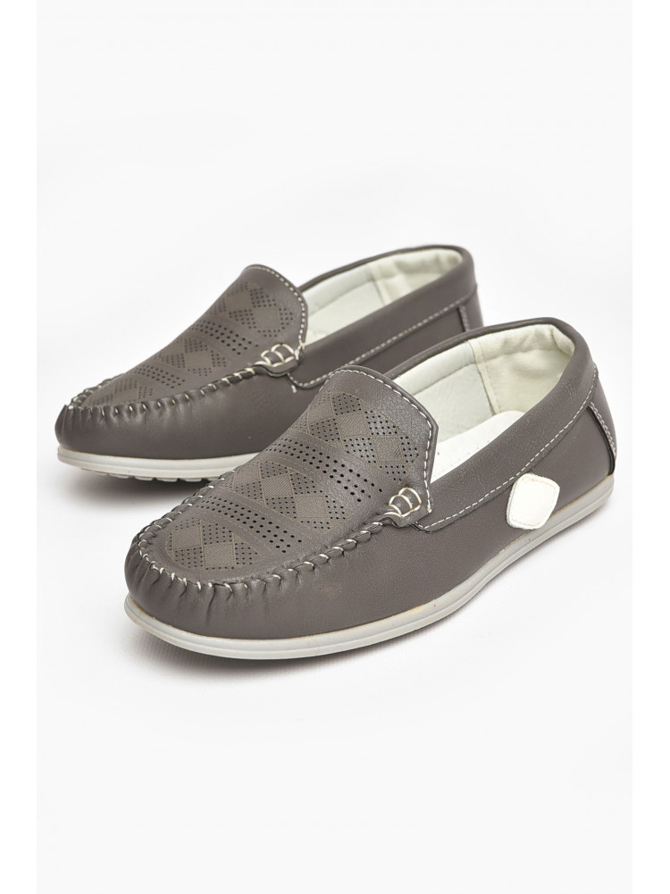 Мокасини дитячі для хлопчика темно-сірого кольору 9001-9 209455C
