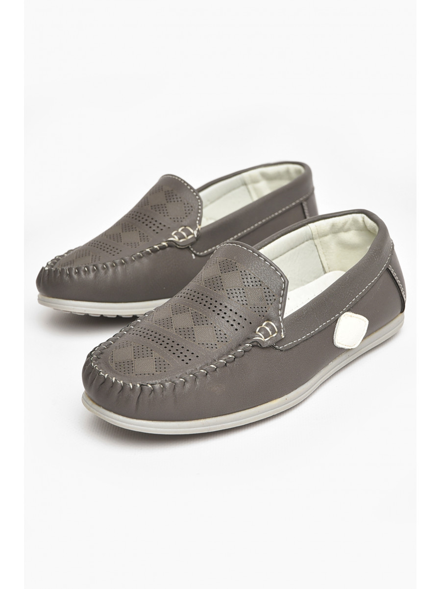 Мокасини дитячі для хлопчика темно-сірого кольору 9001-9 209455C