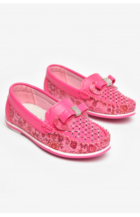 Мокасини дитячі для дівчинки рожевого кольору 8008-5 209456C
