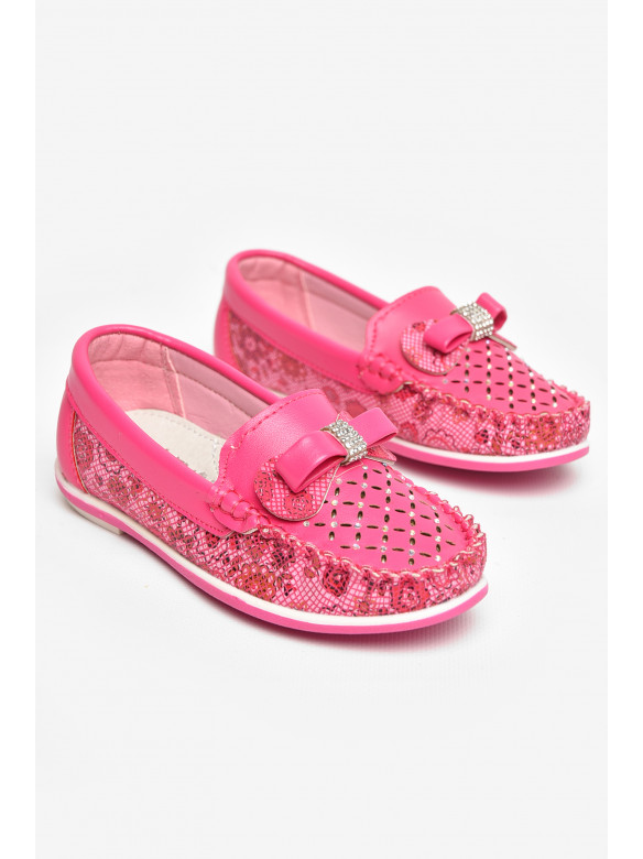 Мокасини дитячі для дівчинки рожевого кольору 8008-5 209456C