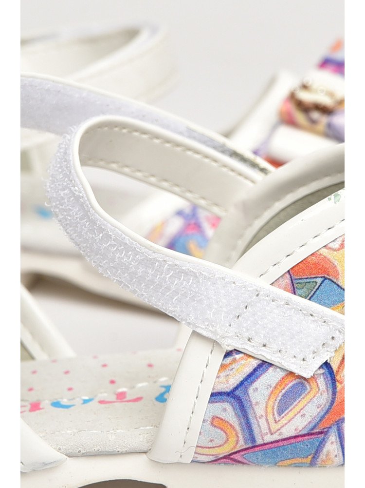 Босоніжки для дівчинки білого кольору 717-1 209460C