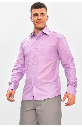 Рубашка мужская однотонная сиреневого цвета L0808 209462C