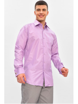 Сорочка чоловіча однотонна бузкового кольору L0808 209463C