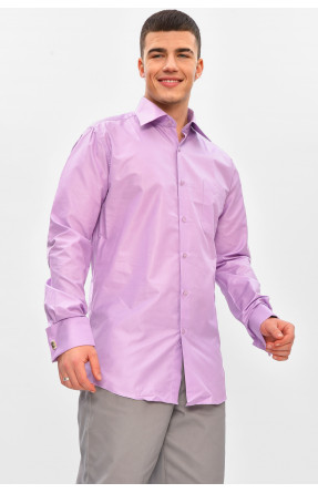 Рубашка мужская однотонная сиреневого цвета L0808 209463C
