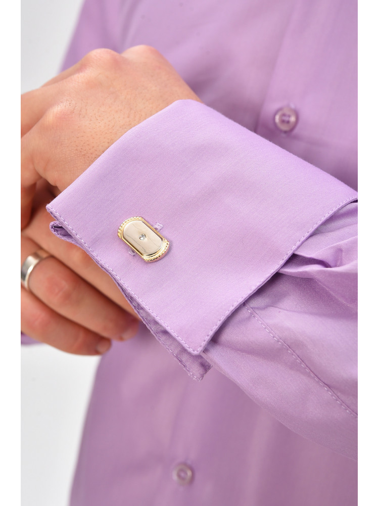 Рубашка мужская однотонная сиреневого цвета L0808 209463C