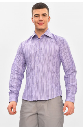 Рубашка мужская однотонная сиреневого цвета BTT1250 209465C