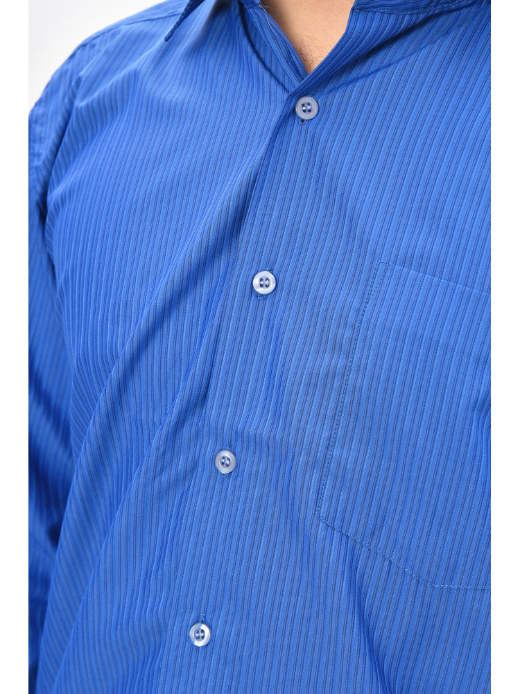 Рубашка мужская однотонная синего цвета BTT516 209467C