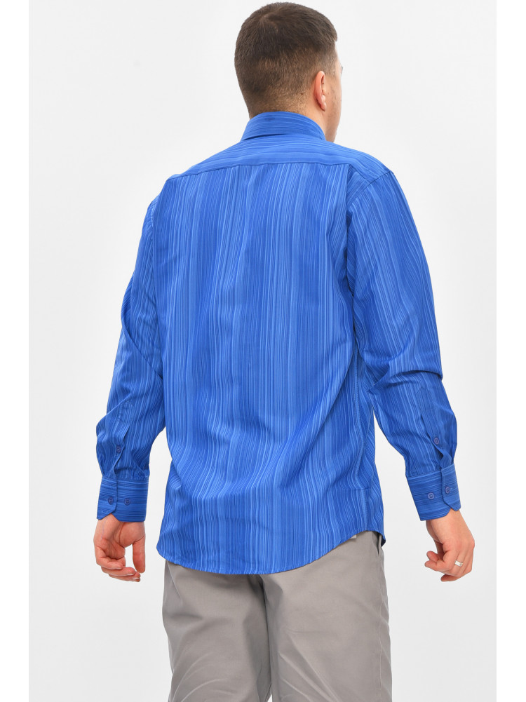 Рубашка мужская однотонная синего цвета BTT558 209469C
