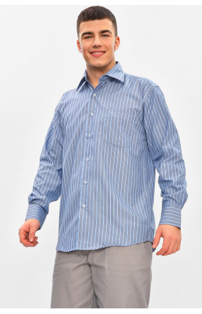 Рубашка мужская голубого цвета с принтом BTT1109 209470C