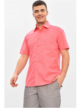 Сорочка чоловіча напівбатальна коралового кольору L1029 209472C
