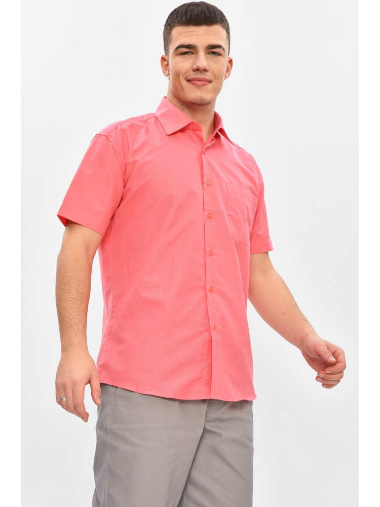 Рубашка мужская полубатальная кораллового цвета L1029 209472C