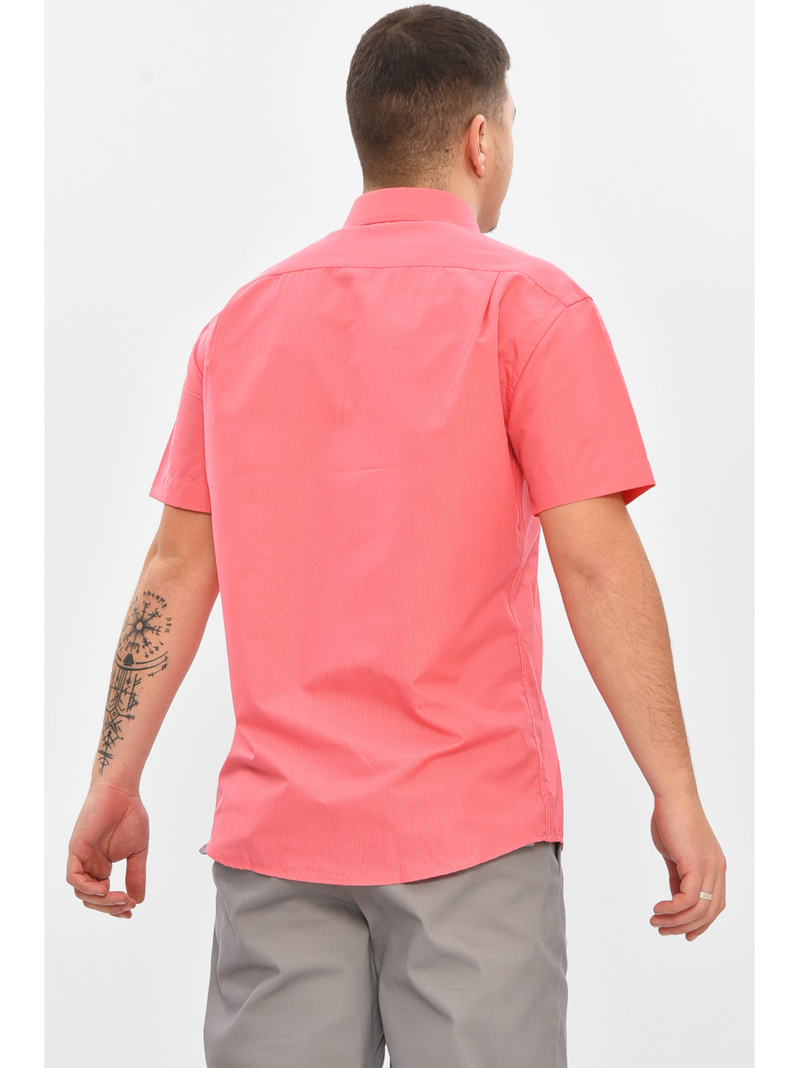 Рубашка мужская полубатальная кораллового цвета L1029 209472C