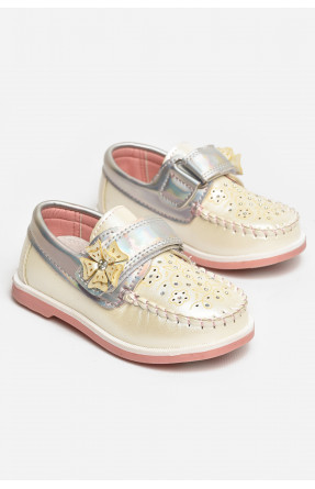 Мокасини дитячі для дівчинки білого кольору 18302-1 209473C