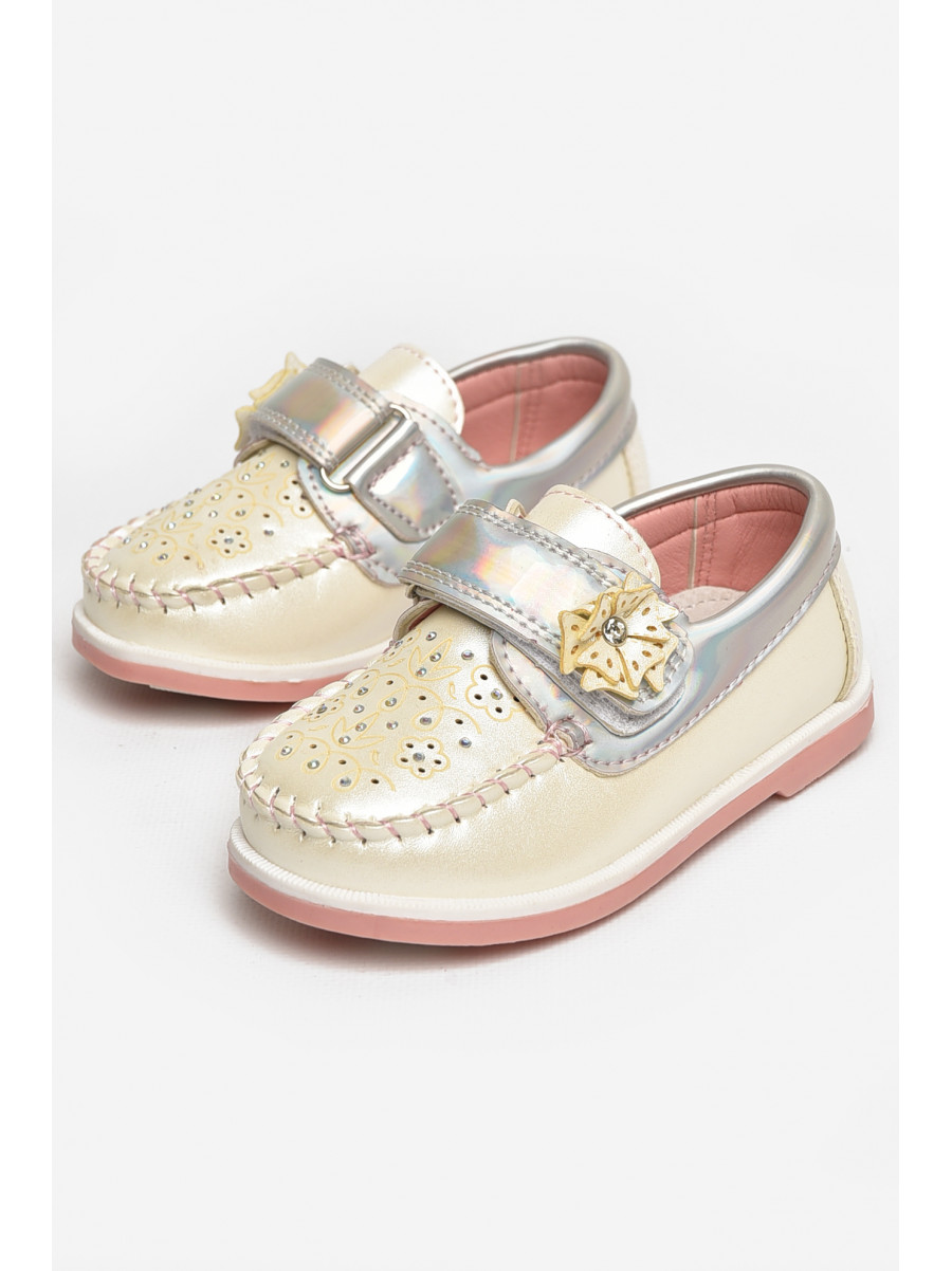 Мокасини дитячі для дівчинки білого кольору 18302-1 209473C