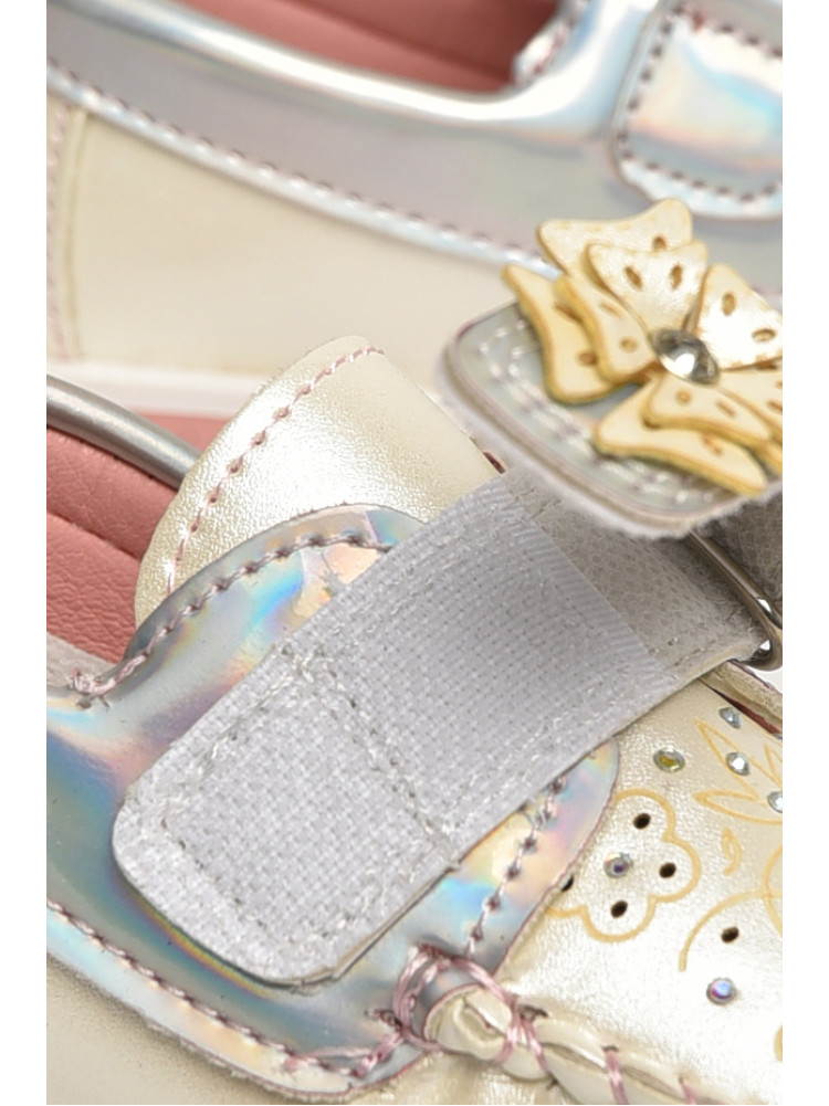 Мокасини дитячі для дівчинки білого кольору 18302-1 209473C