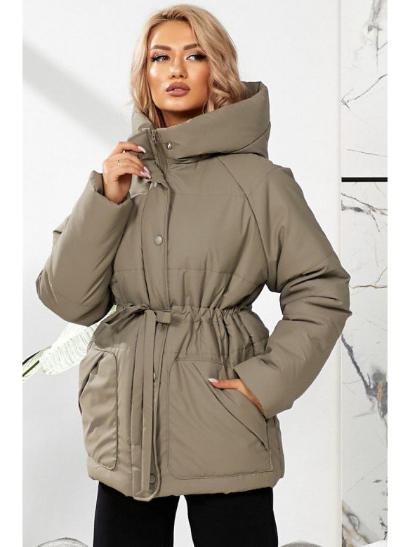 Куртка женская демисезонная серого цвета 292 209477C