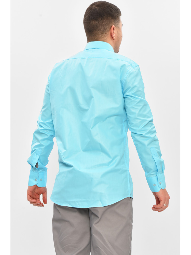 Рубашка мужская однотонная голубого цвета N1064 209478C